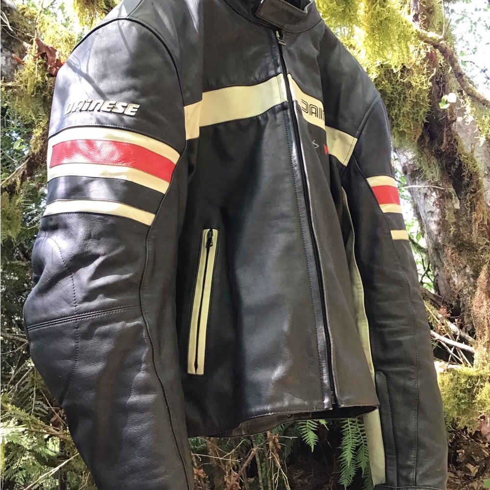 Dainese Armored leather motorcycle jacket, size 58 XL